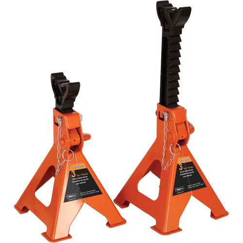 Cric de service &agrave; profil bas avec chandelles de s&eacute;curit&eacute;, 3 tonne(s) Capacit&eacute;, 2-19/20" Abaiss&eacute;e, 19-9/10" &eacute;lev&eacute;e, Hydraulique &agrave; main Chandler Sales