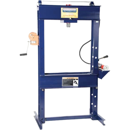 Presse datelier avec pompe manuelle, Capacit&eacute; 25 tonnes Chandler Sales