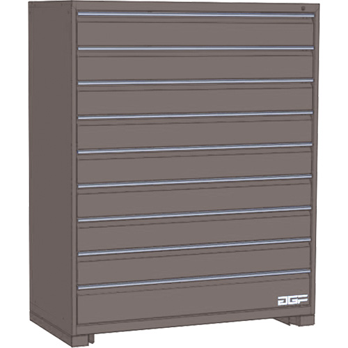 Modular Drawer Cabinet, 9 Drawers, 36" W x 28" D x 60" H, Grey Chandler Sales