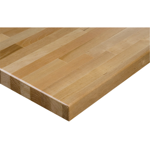 Hardwood Workbench Top, 72" W x 36" D, Square Edge, 1-1/4" Thick Chandler Sales