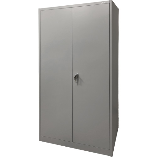 Armoire de rangement, Acier, 4 Tablettes, 78" h x 36" la x 24" P, Gris Chandler Sales