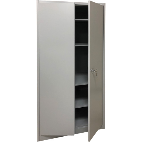 Armoire de rangement, Acier, 4 Tablettes, 78" h x 36" la x 24" P, Gris Chandler Sales