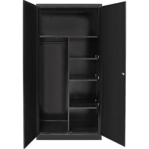 Armoire de rangement combin&eacute;e, 36" la x 18" p x 72" h, Noir Chandler Sales