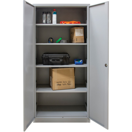 Armoires de rangement Hi-Boy, Acier, 4 Tablettes, 72" h x 36" la x 18" P, Gris Chandler Sales