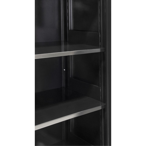 Armoire de rangement Hi-Boy, Acier, 4 Tablettes, 72" h x 36" la x 18" P, Noir Chandler Sales