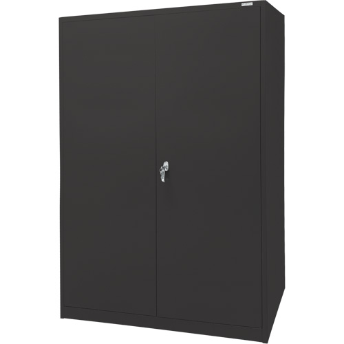 Armoire d'entreposage, Acier, 4 Tablettes, 78" h x 48" la x 24" P, Noir Chandler Sales