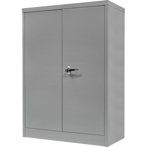 Counter-High Storage Cabinet, Steel, 2 Shelves, 42" H x 36" W x 24" D, Grey Chandler Sales