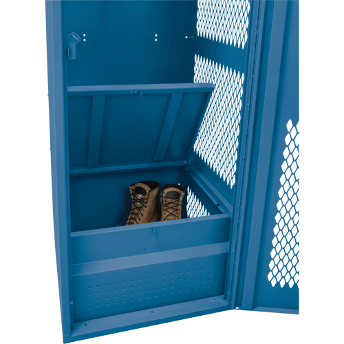 Gear Locker with Door, Steel, 24" W x 18" D x 72" H, Dark Blue Chandler Sales