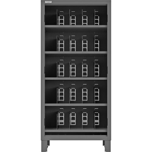 Armoire robuste &agrave; façade ouverte avec s&eacute;parateurs, Acier, 0 tiroirs, 36" x 24" x 78", Gris Chandler Sales