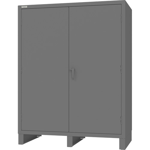 Armoire avec portes encastr&eacute;es, Acier, 4 Tablettes, 78" h x 60" la x 30" P, Gris Chandler Sales