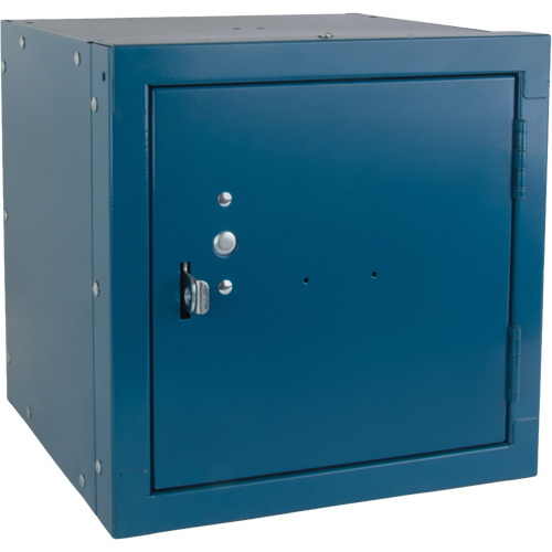 Stackable Cube Locker, 12" x 12" x 12", Steel, Blue, Knocked Down Chandler Sales