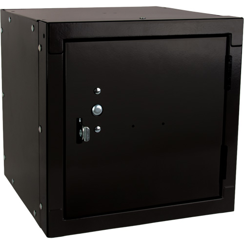 Stackable Cube Locker, 12" x 12" x 12", Steel, Black, Knocked Down Chandler Sales