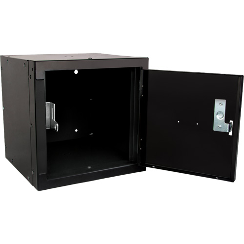 Stackable Cube Locker, 12" x 12" x 12", Steel, Black, Knocked Down Chandler Sales