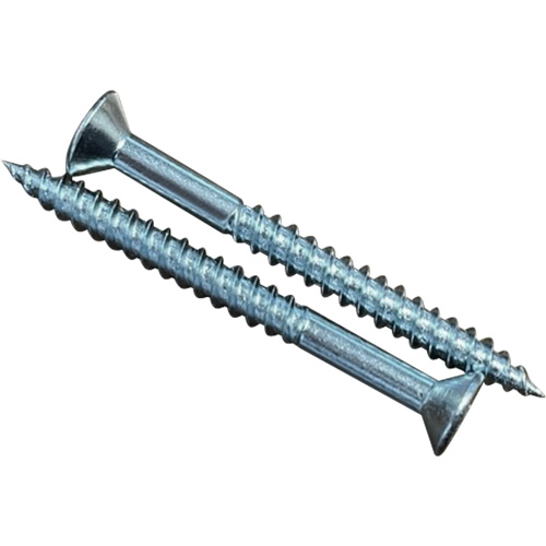 Flat SOC Wood Screws, #10 x 2" L, Zinc Plated Chandler Sales