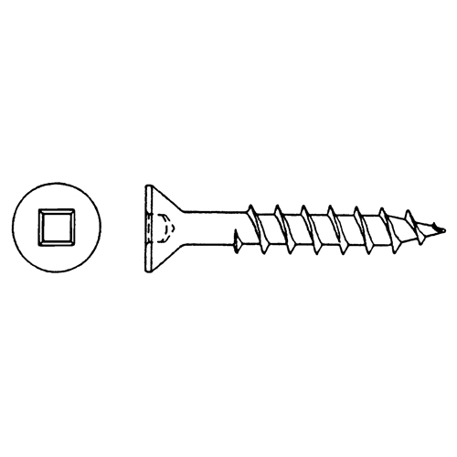 Flat Head Wood Screws , #6 x 1-3/4" L, Zinc Plated Chandler Sales
