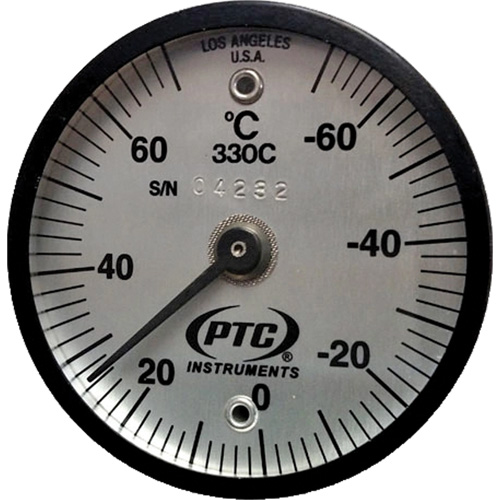 Magnetic Surface Thermometer, Contact, Analogue, -56.7-21.1°F (-70-70°C) Chandler Sales