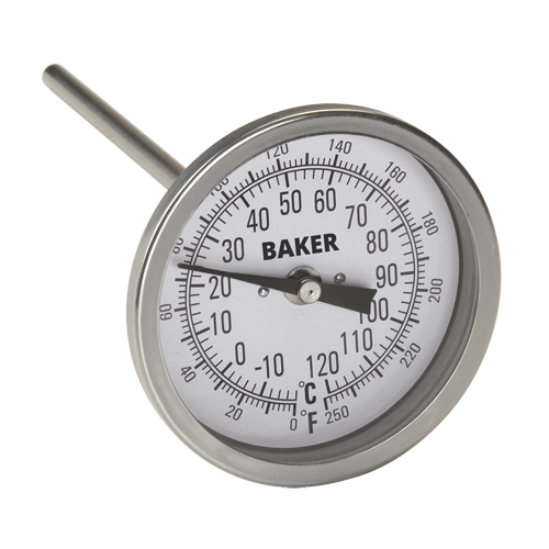 Bi-Metal Thermometers, Contact, Analogue, 0-250°F (-20-120°C) Chandler Sales