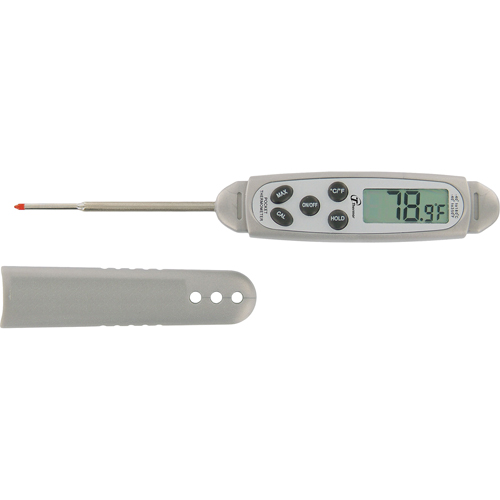 Waterproof Stem Thermometer, Contact, Digital, -40.0-450.0°F (-40.0-230.0°C) Chandler Sales