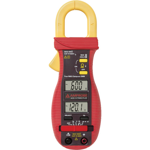 Multim&egrave;tre &agrave; pince avec &eacute;cran double ACD-14-PLUS, Tension c.a./c.c., Courant c.a. Chandler Sales