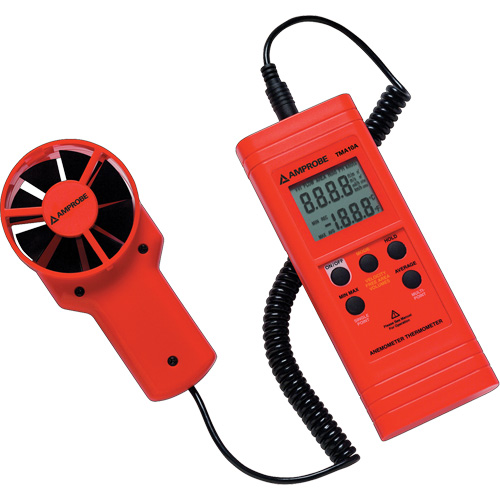 TMA10A Anemometer Thermometer, Not Data Logging, 0.4 - 25 m/sec Air Velocity Range Chandler Sales