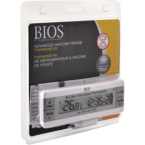 Vaccine Thermometer, Contact, Digital, -50-70°F (-58-158°C) Chandler Sales