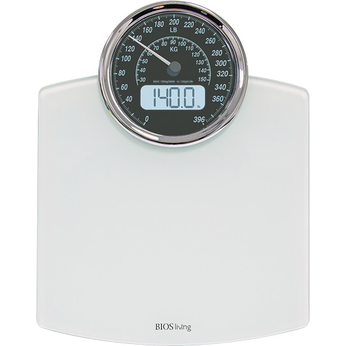 Digital Analog Scale, 396 lbs. Cap., 100 g / 0.2 lbs. Graduations Chandler Sales