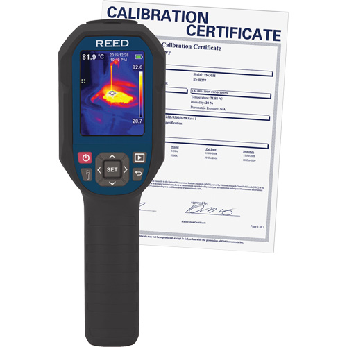 Thermal Imaging Camera with Calibration Certificate, 160 x 120 pixels, 14° - 752°C (-10° - 400°F), 50 mK Chandler Sales