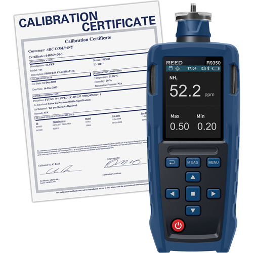 Gas Detector with Traceable Calibration Certificate Chandler Sales
