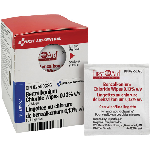 SmartCompliance Refill Benzalkonium Chloride Wipes 0.13% v/v, Towelette, Antiseptic Chandler Sales