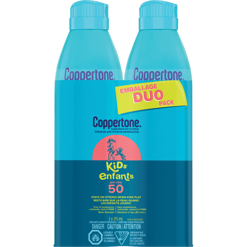&eacute;cran solaire r&eacute;sistant &agrave; l'eau Kids, FPS 50, A&eacute;rosol Chandler Sales