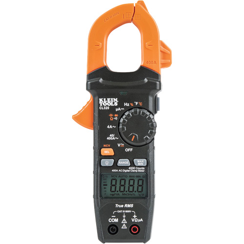 HVAC Digital Clamp Meter, AC Auto-Ranging 400 Amp, AC/DC Voltage, DC Current Chandler Sales