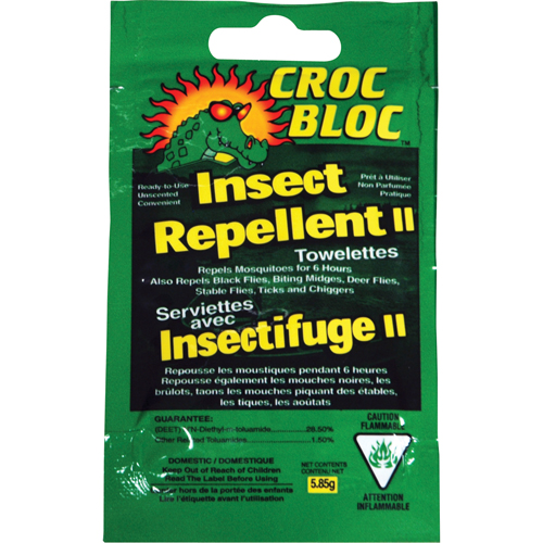 6-hr Insect Repellent , 30% DEET, Towelette, 5.58 g Chandler Sales
