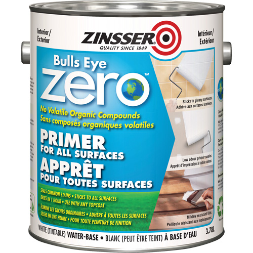 Appr&ecirc;t &agrave; faible teneur en COV Bulls Eye Zero, 3,78 L, Gallon, Blanc teintable Chandler Sales