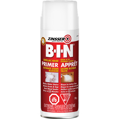 Appr&ecirc;t-scellant &agrave; base de gomme-laque B-I-N, 369 g, Canette a&eacute;rosol, Blanc Chandler Sales