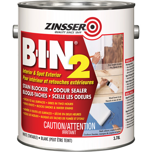 Appr&ecirc;t B-I-N 2, Blanc, Tr&egrave;s mat, 3,78 L, Gallon Chandler Sales
