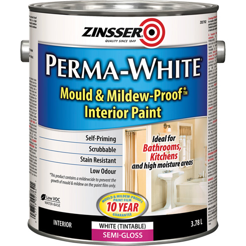 Peinture int&eacute;rieure Mold & Mildew-Proof Perma-White, 3,78 L, Gallon, Blanc Chandler Sales