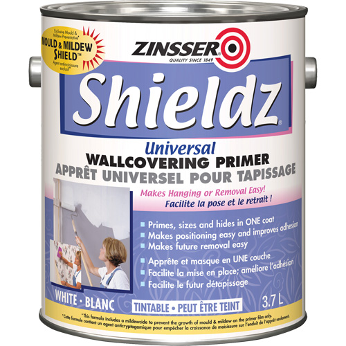 Couche primaire universelle pour murs Shieldz, 3,7 L, Gallon, Blanc teintable Chandler Sales