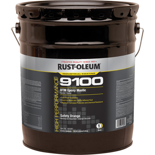 Base de mastic &eacute;poxy DTM du syst&egrave;me 9100, Orange s&eacute;curit&eacute;, 5 gal., Seau Chandler Sales