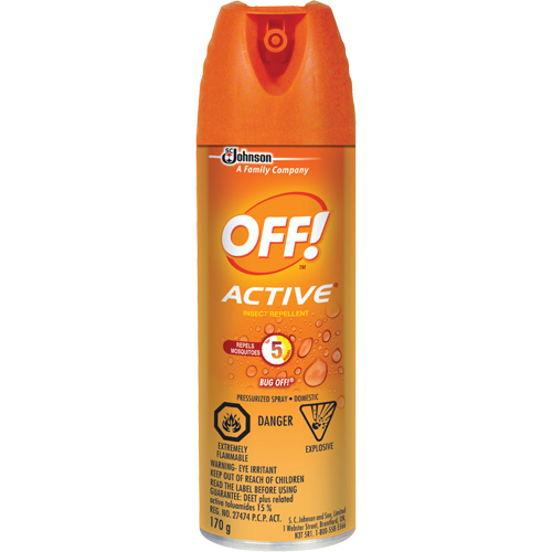 OFF! Active&reg; Insect Repellent, 15% DEET, Aerosol, 170 g Chandler Sales