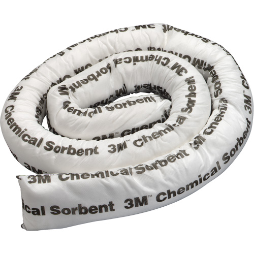 Chemical Sorbent Mini-Boom, Hazmat, 8' L x 3" W, 15.5 gal Absorbancy Chandler Sales