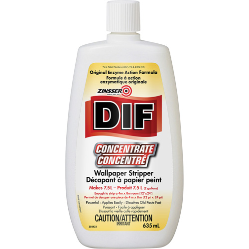 D&eacute;capant &agrave; papier peint en liquide concentr&eacute; Zinsser DIF, 635 ml, Bouteille Chandler Sales