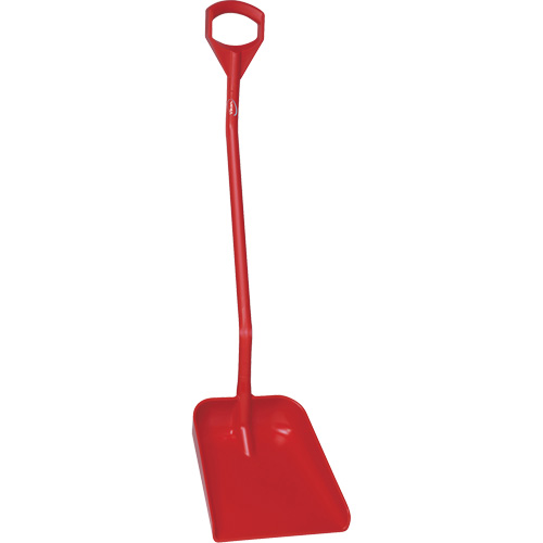 Ergonomic Large Blade Shovel, 51" Length, Plastic, Red Chandler Sales