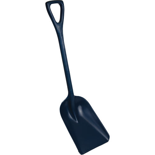 One-Piece Metal Detectable Shovel, 10" x 14" Blade, 37-1/2" Length, Plastic, Blue Chandler Sales