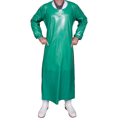 Top Dog 6 Mil. Gown, Large, Green, Polyurethane Chandler Sales