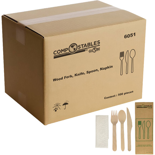 Wood Cutlery Set in Paper Bag Chandler Sales