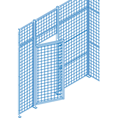 Composantes pour partitions & cloisons grillag&eacute;es - Portes battantes, 4' la x 7' h Chandler Sales