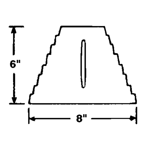 Wheel Chock, 9" x 8" x 6", Black Chandler Sales