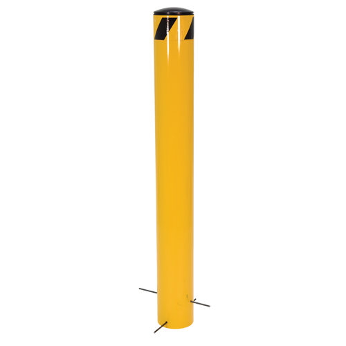 Pour-In-Place Bollards, Steel, 36-1/2" H x 5-9/16" W, Yellow Chandler Sales
