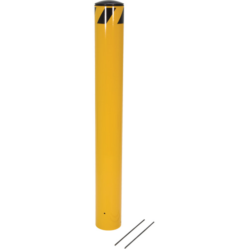 Pour-In-Place Bollards, Steel, 48-1/2" H x 5-9/16" W, Yellow Chandler Sales