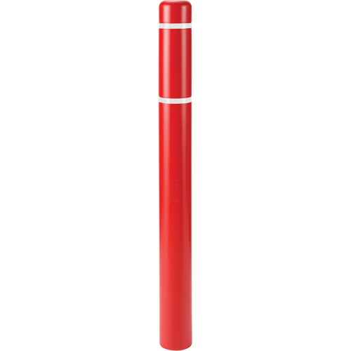 Capuchons en polyethylene pour borne de protection, 6-5/8" dia. x 60" l, Rouge Chandler Sales